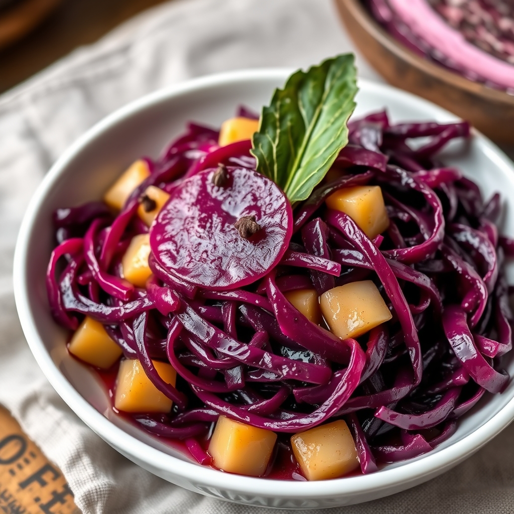 Braised Red Cabbage with Apples