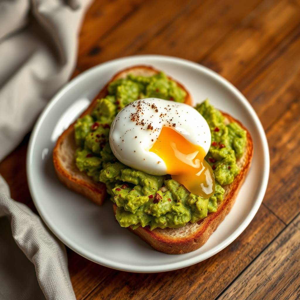 Avocado-Toast mit pochiertem Ei