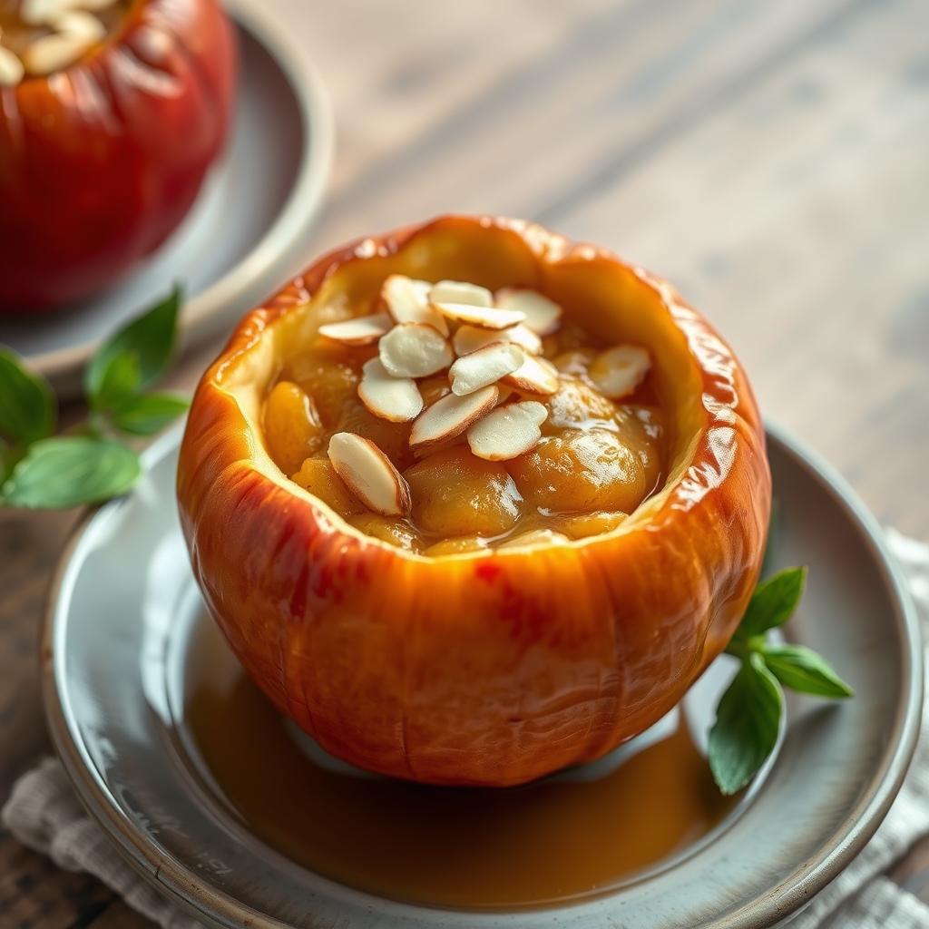 Bratapfel mit Mandeln