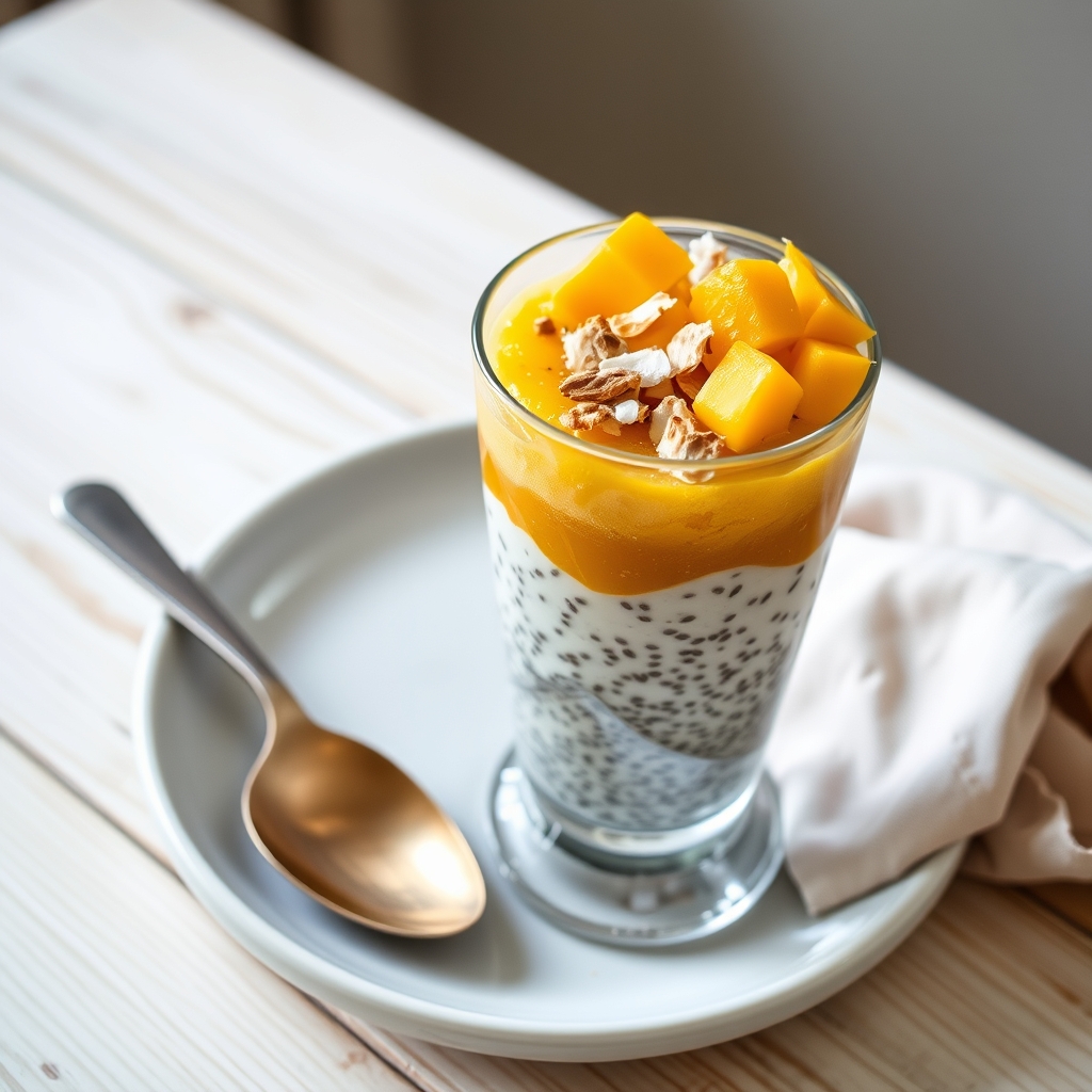 Chia-Pudding mit Mango