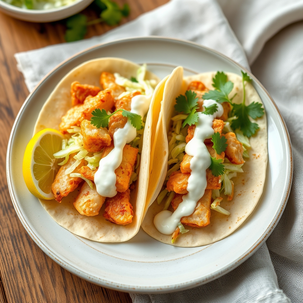 Fisch-Tacos mit Limetten-Slaw
