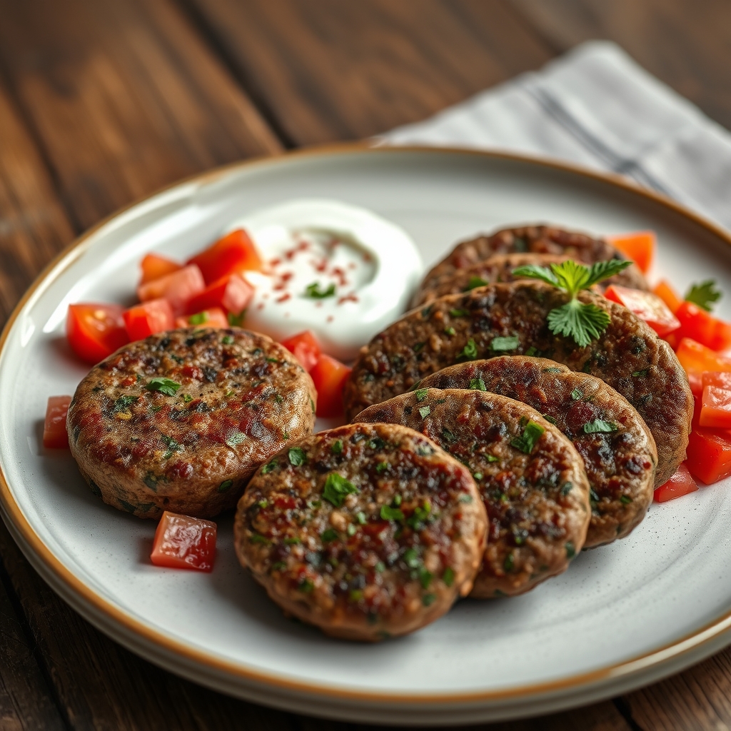 Turkish Köfte with Yogurt Sauce