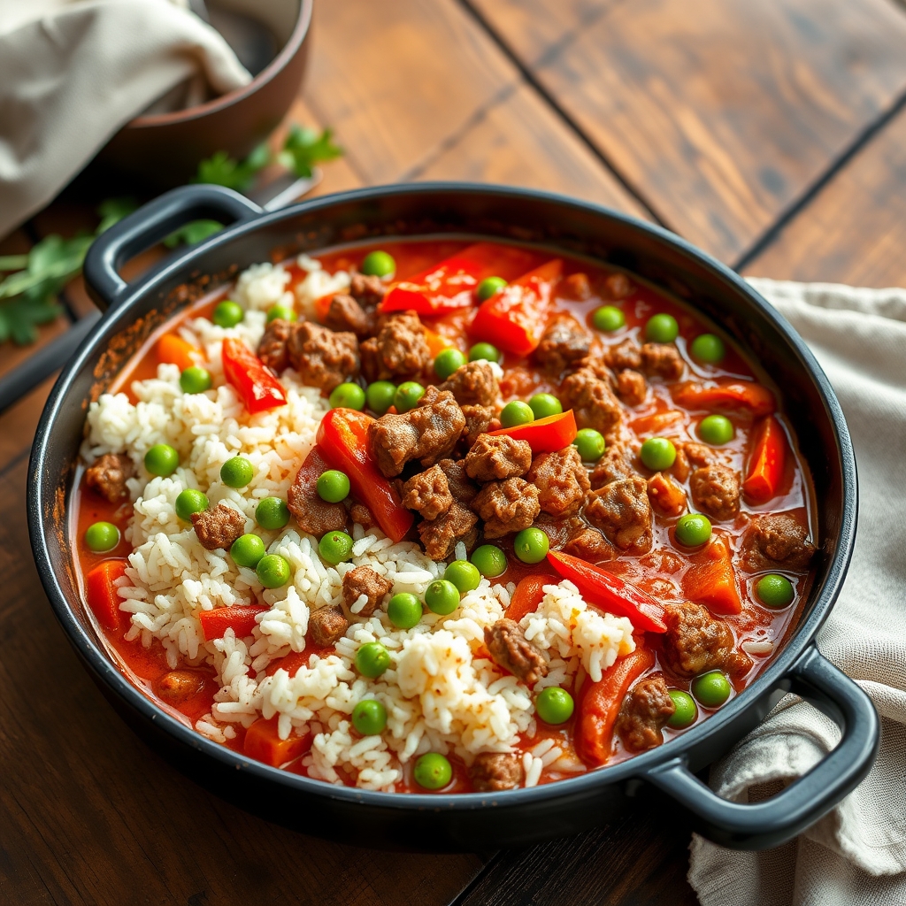 Hackfleisch-Reis-Pfanne
