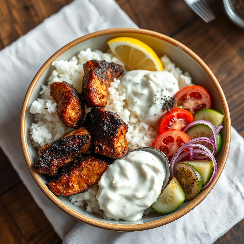 Hähnchen-Gyros-Bowl