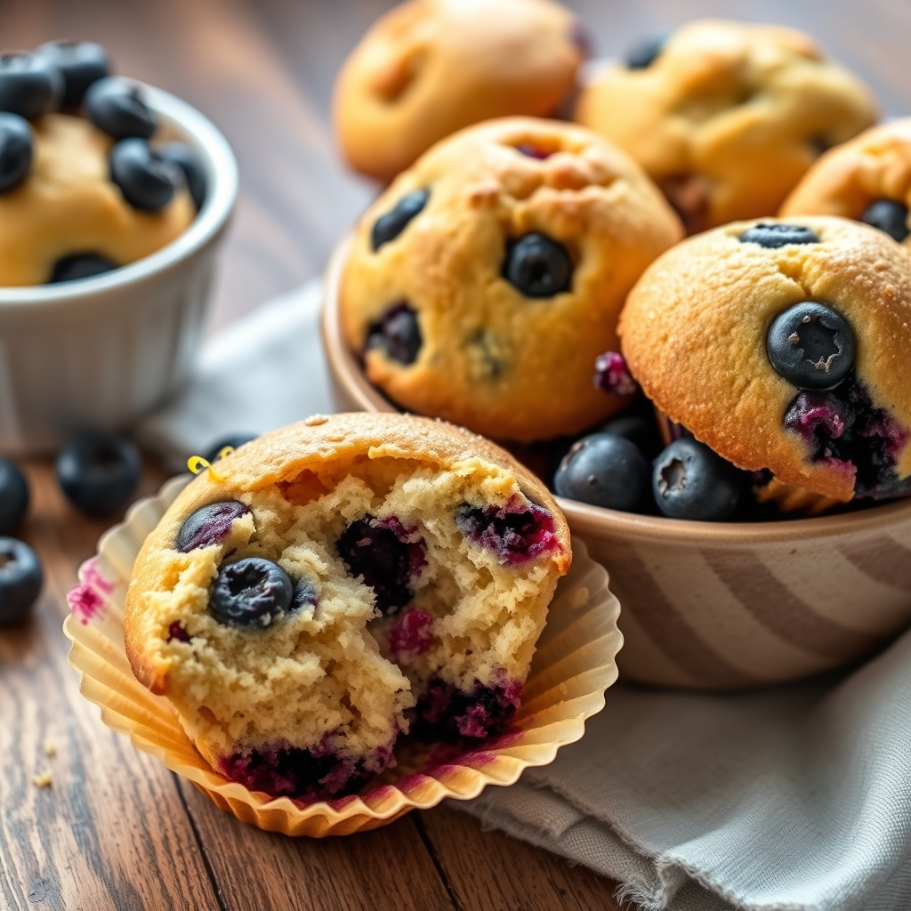 Juicy Blueberry Muffins