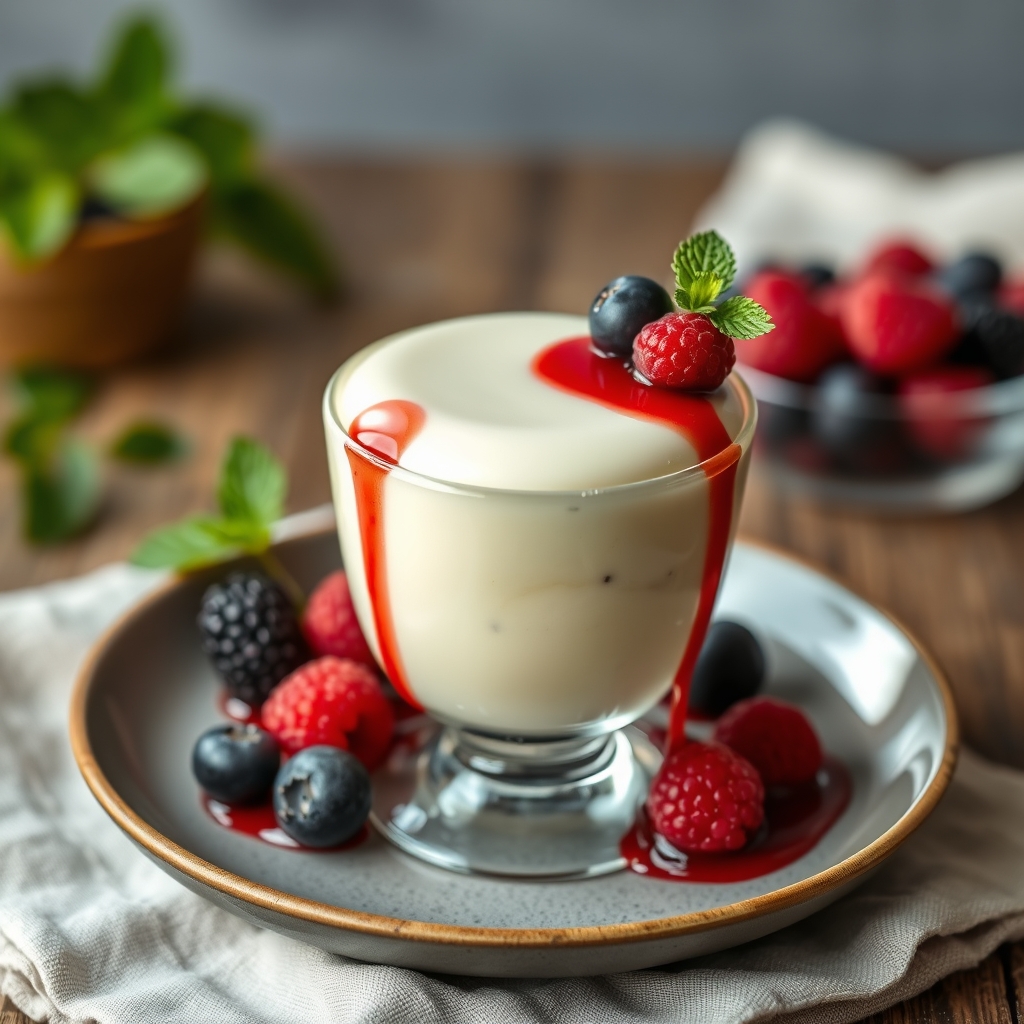 Panna Cotta mit Beerensauce
