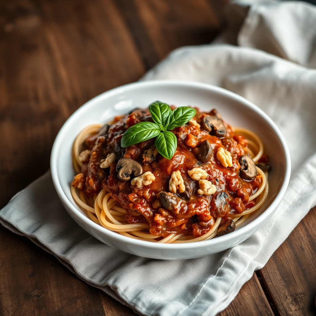 Mushroom Walnut Bolognese