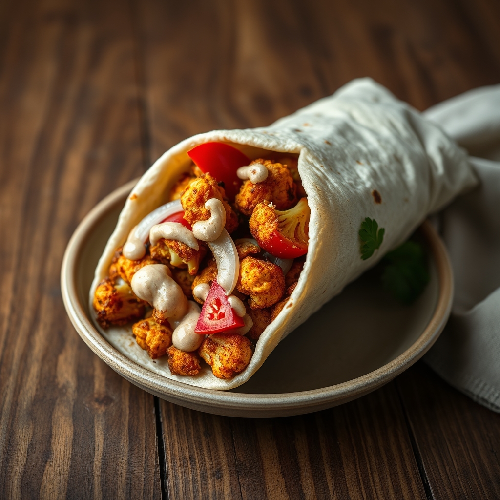Blumenkohl-Shawarma-Wrap