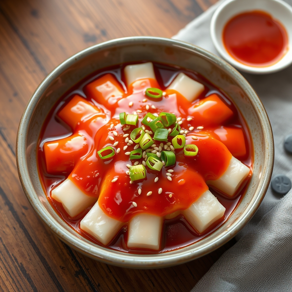 Tteokbokki — scharfe Reiskuchen