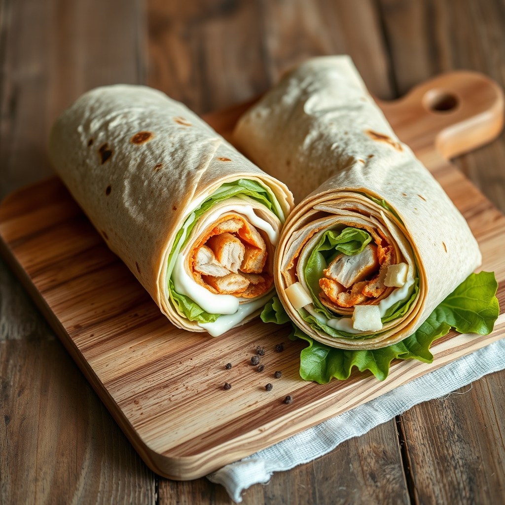 Hähnchen-Caesar-Wrap
