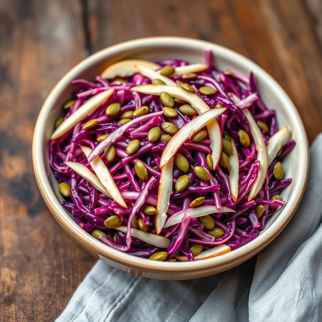 Roher Apfel-Rotkohl-Salat