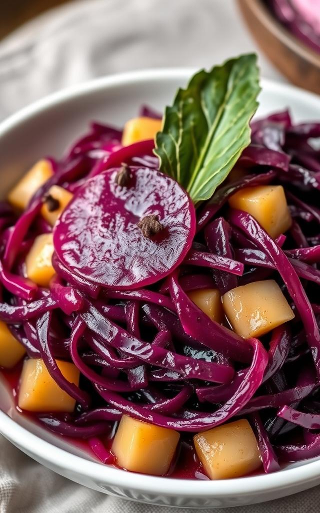 Braised Red Cabbage with Apples