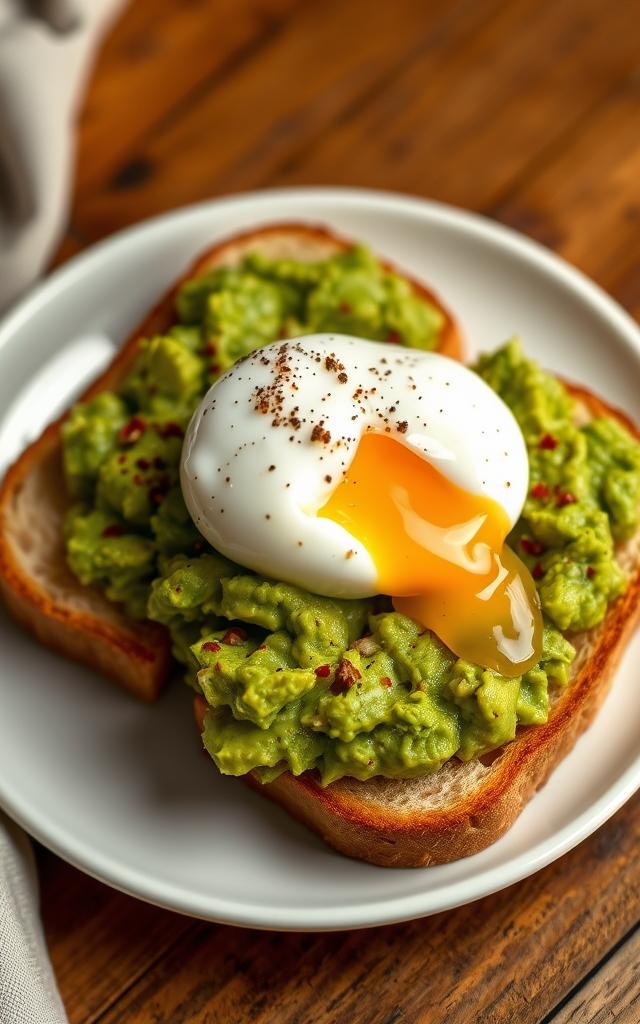 Avocado-Toast mit pochiertem Ei
