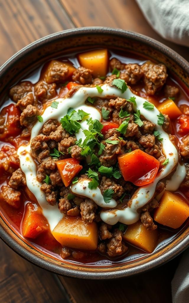 Bauerntopf mit Hack und Kartoffeln