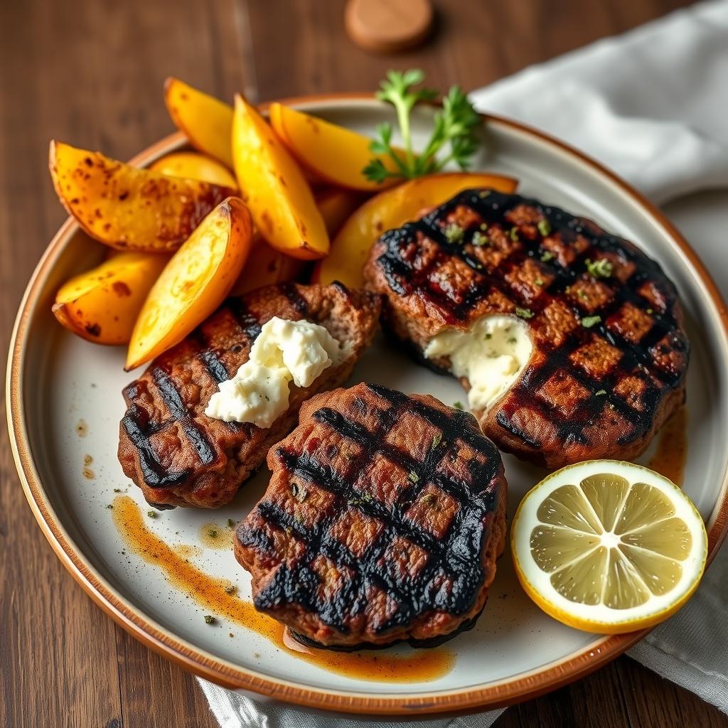 Feta-Stuffed Bifteki