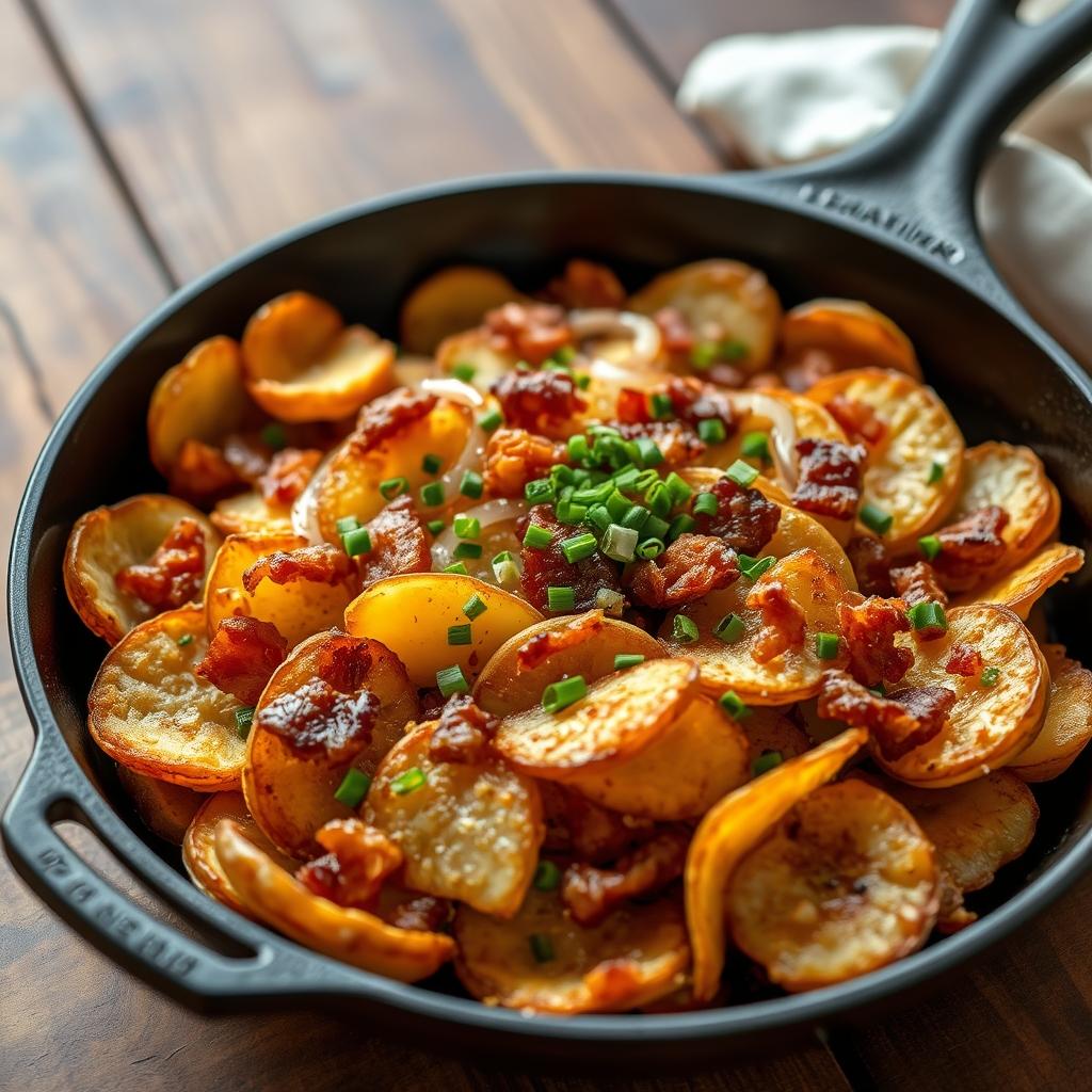 Bratkartoffeln mit Speck und Zwiebeln
