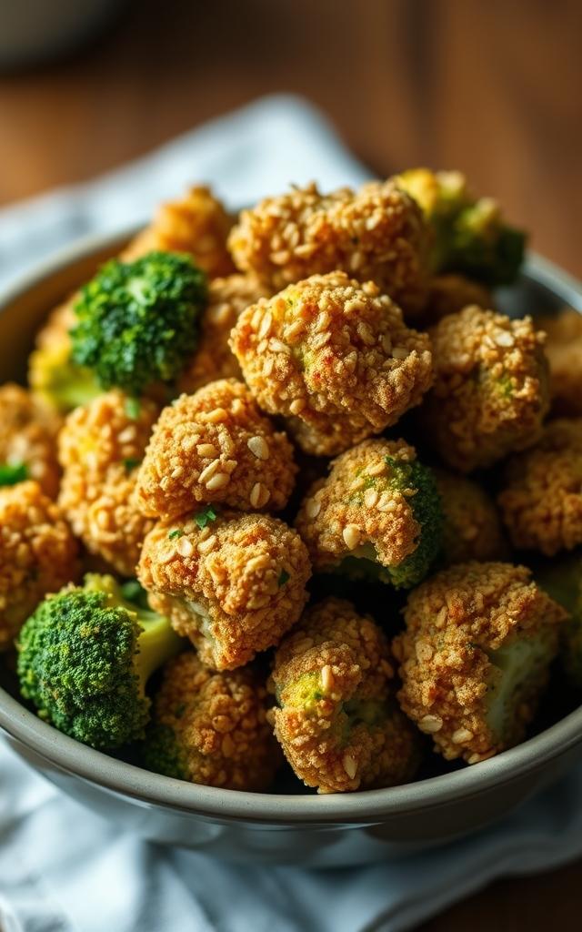 Baked Broccoli Cheese Nuggets