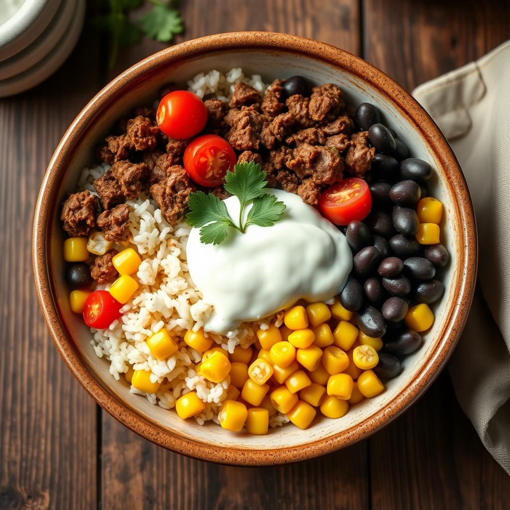Burrito Bowl mit Hack