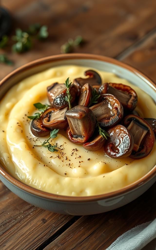 Creamy Polenta with Mushrooms
