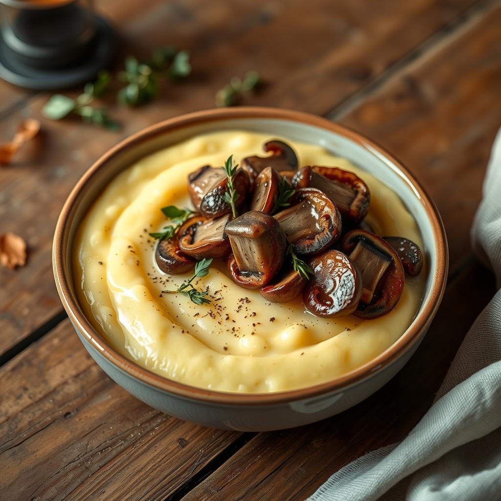 Creamy Polenta with Mushrooms