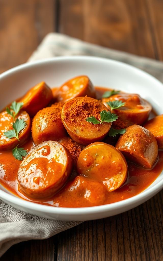German Currywurst with Homemade Sauce