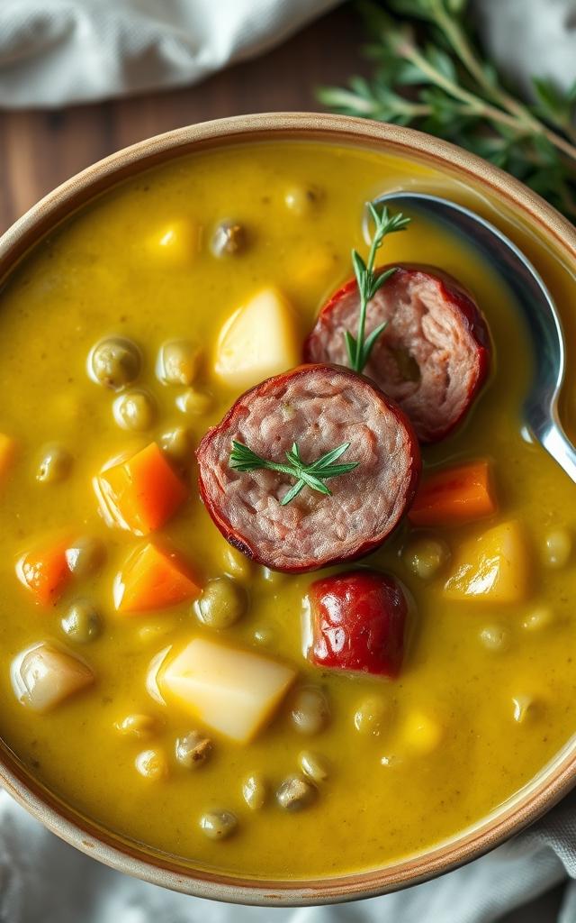 Deftige Erbsensuppe