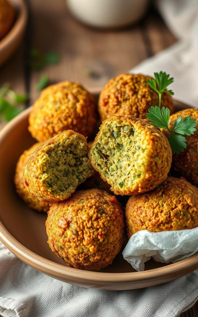 Homemade Crispy Falafel