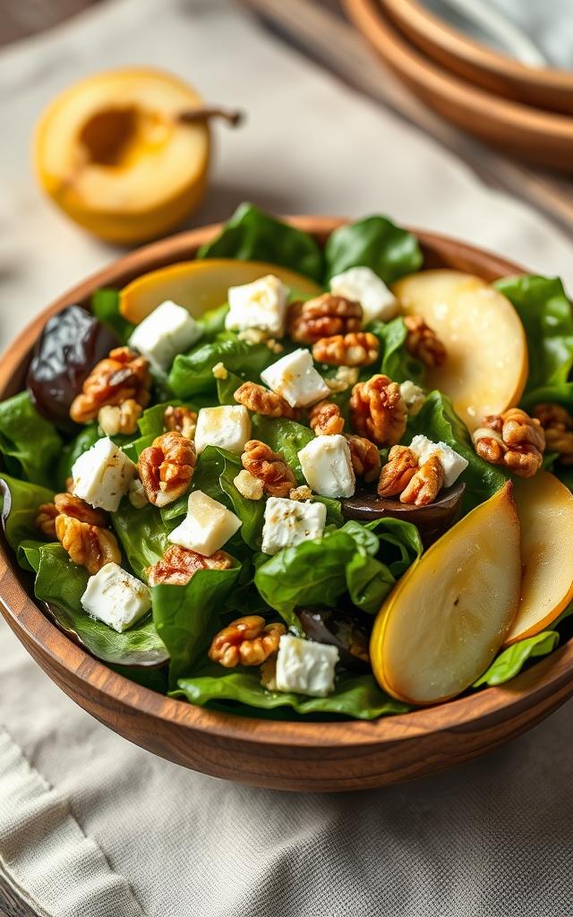 Lamb's Lettuce with Pear and Walnut