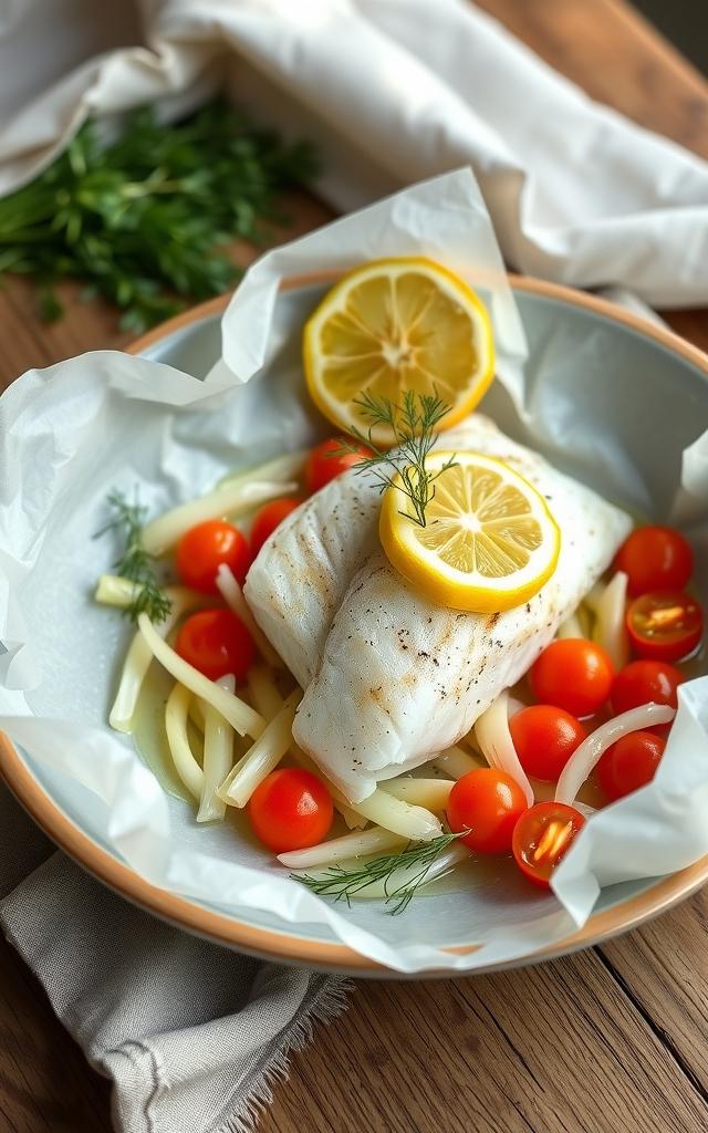 Fish en Papillote with Vegetables