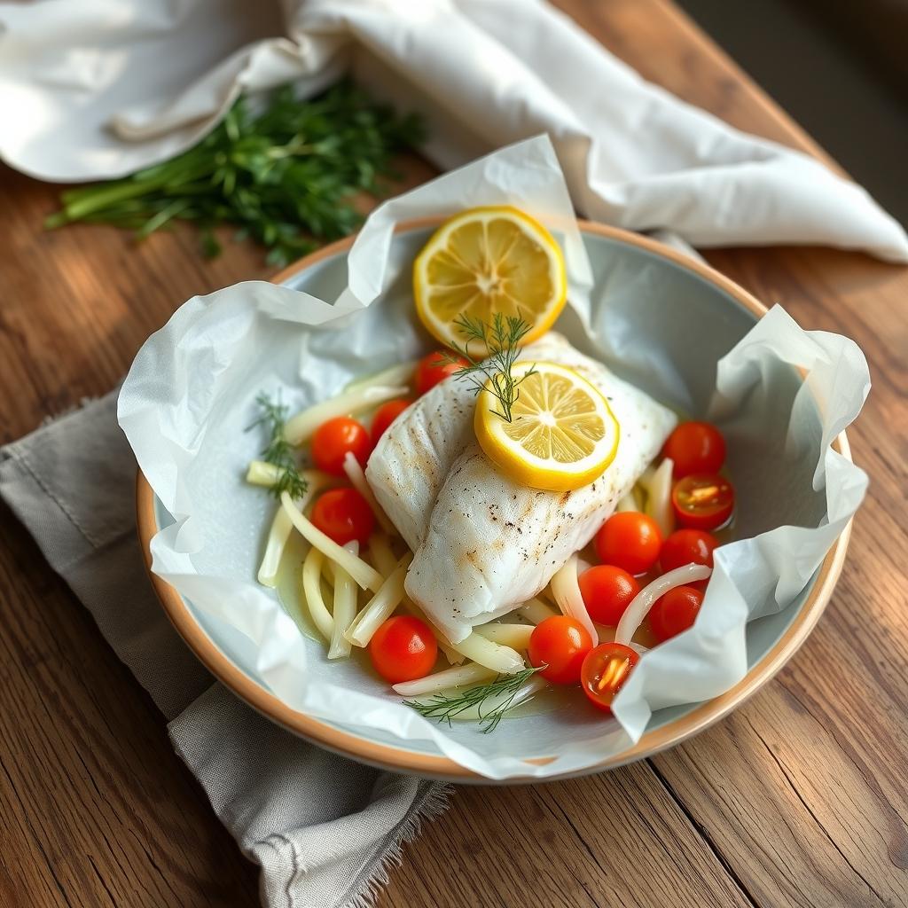 Fish en Papillote with Vegetables