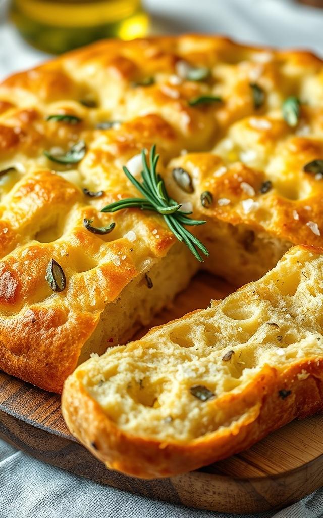 Fluffige Focaccia mit Rosmarin