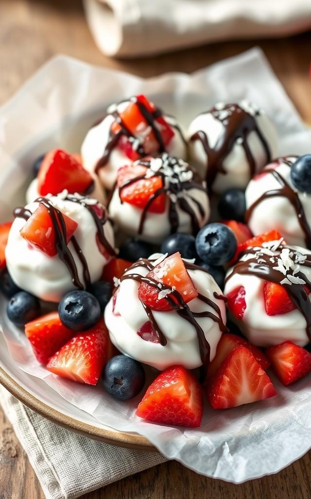 Frozen-Joghurt-Beeren-Cluster