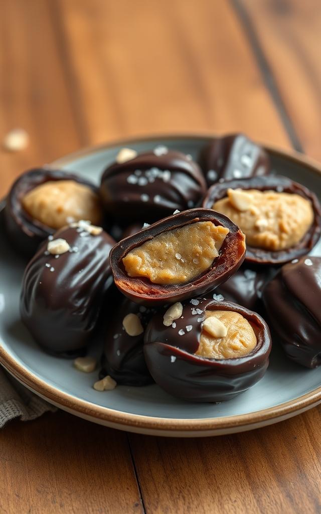 Chocolate Peanut Butter Stuffed Dates