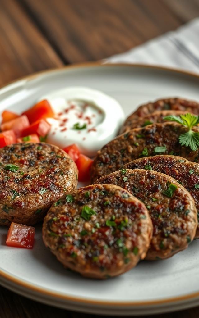 Turkish Köfte with Yogurt Sauce