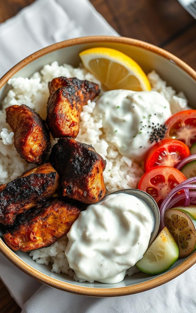 Hähnchen-Gyros-Bowl