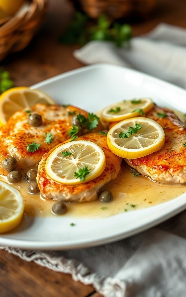 Hähnchen-Piccata mit Zitrone und Kapern