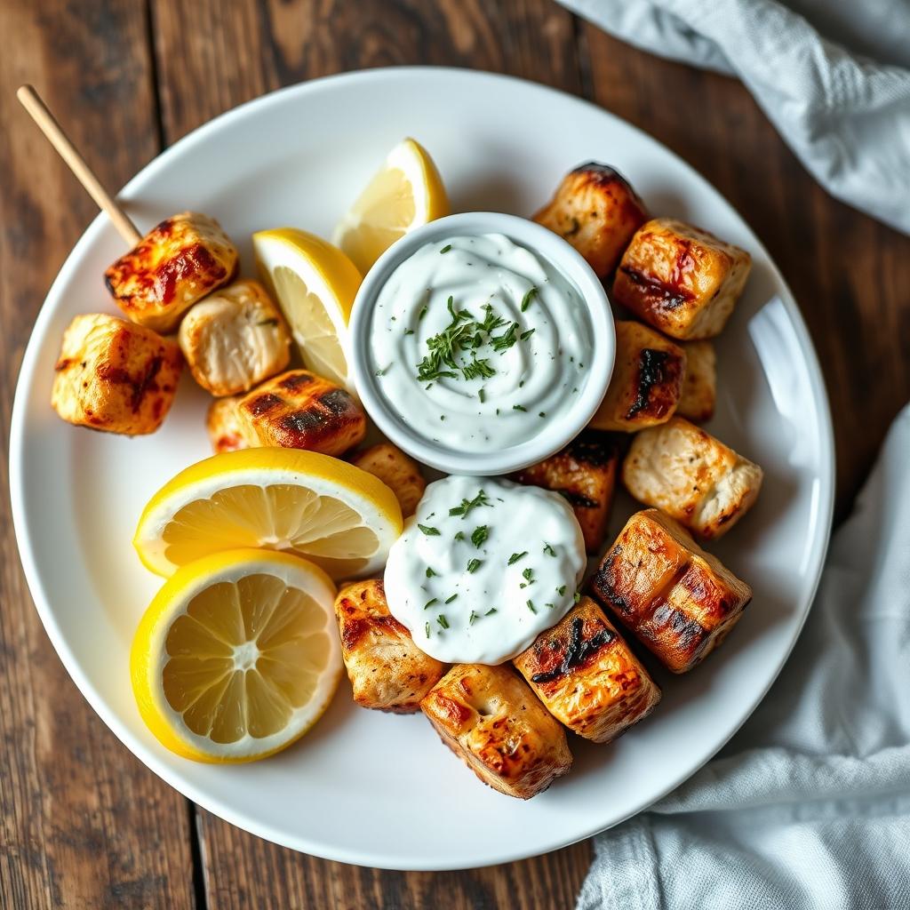 Chicken Souvlaki with Tzatziki