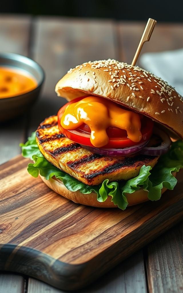 Grilled Halloumi Burger