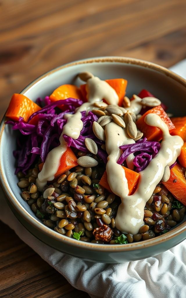 Autumn Lentil Meal Prep Bowl