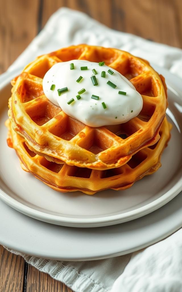 Herzhafte Kartoffelwaffeln