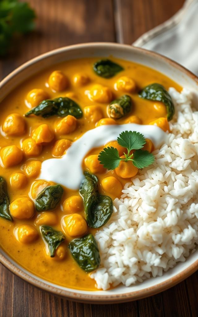 Chickpea Spinach Curry