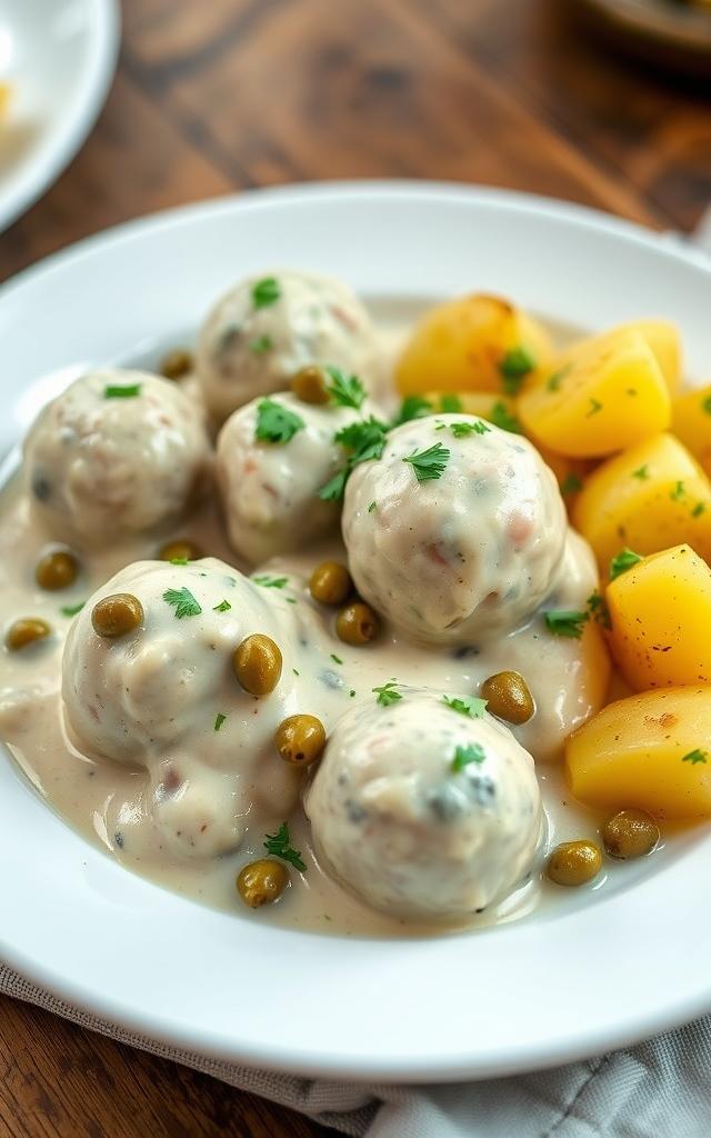 Königsberg Meatballs in Caper Sauce