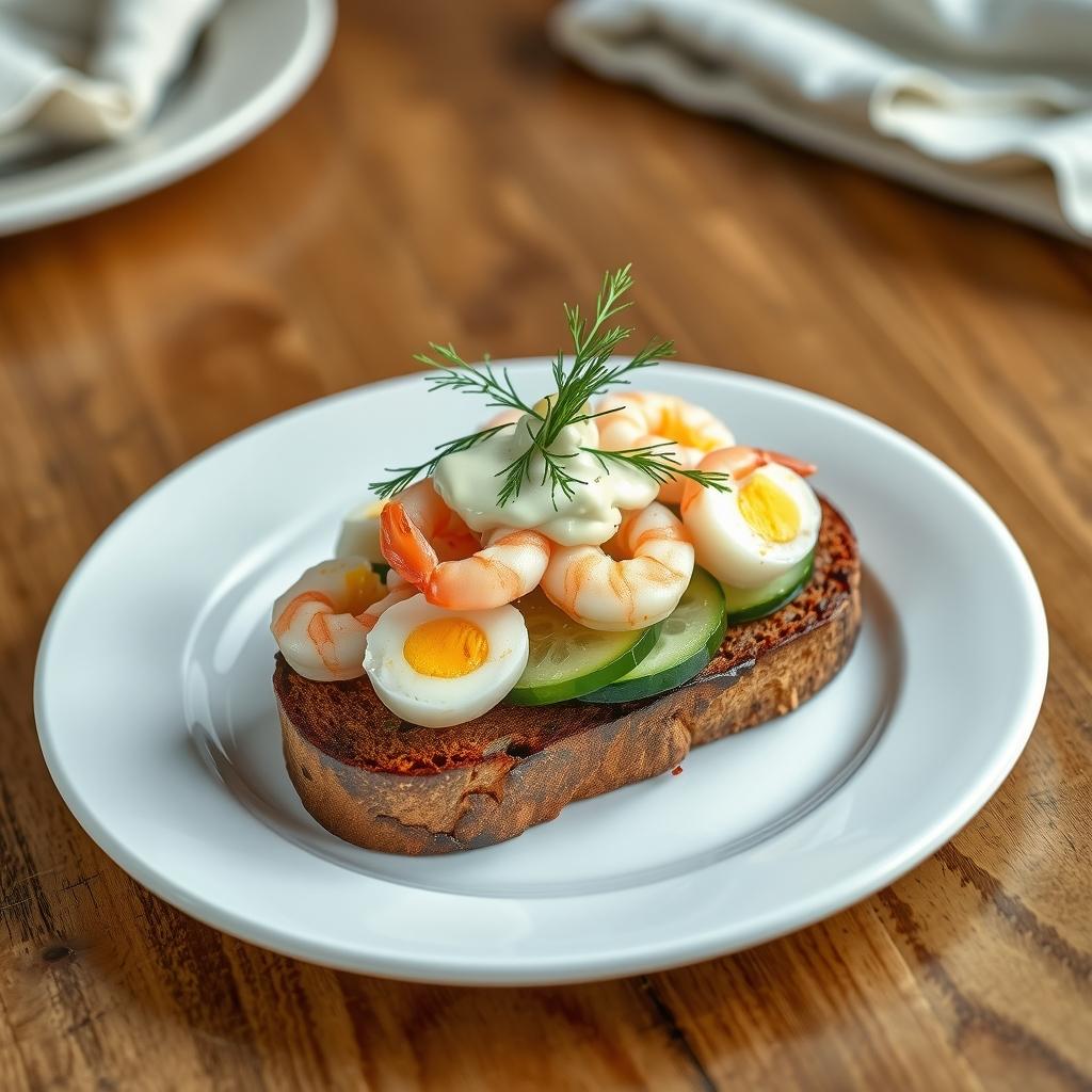North Sea Shrimp Open Sandwich