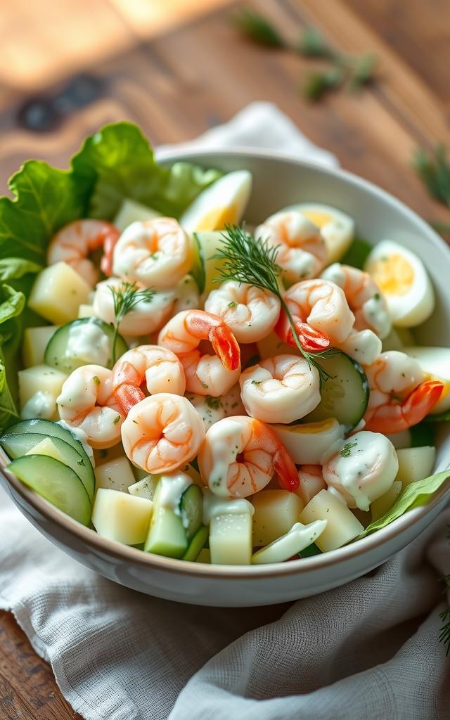 Krabbensalat mit Ei