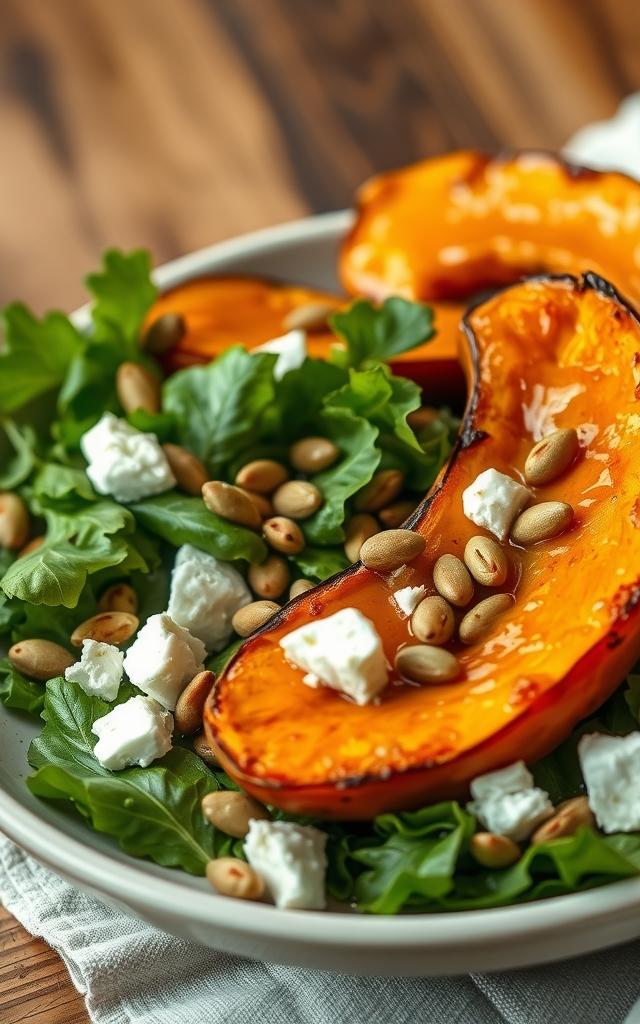 Warm Roasted Pumpkin and Feta Salad