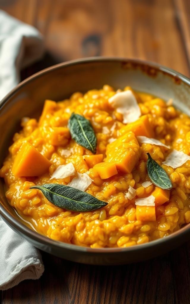 Pumpkin Risotto with Sage