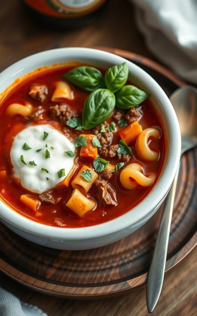 Cremige Lasagne-Suppe