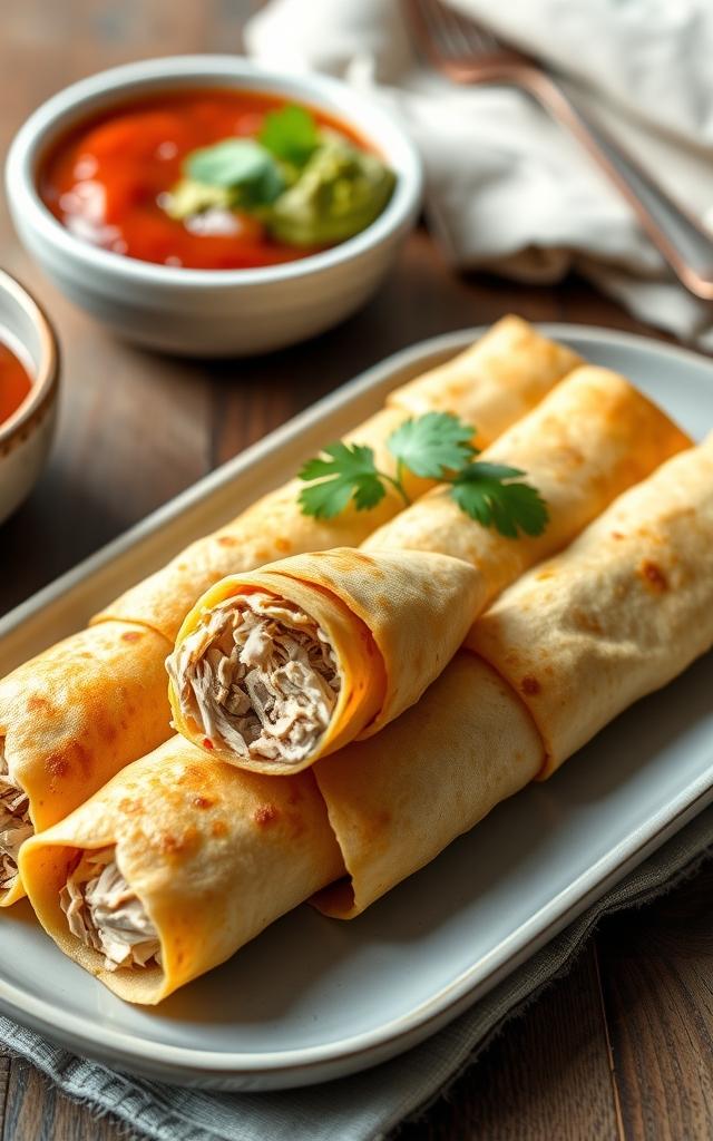 Knusprige Ofen-Taquitos