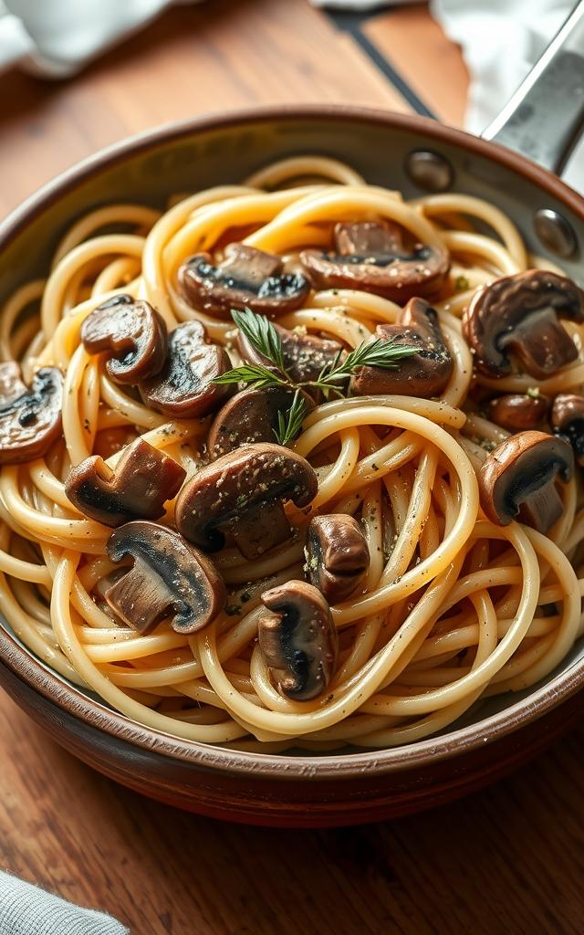 One-Pot Mushroom Pasta with Thyme