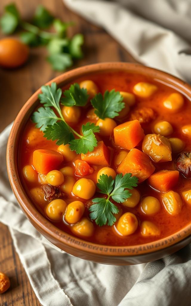 Moroccan-Style Chickpea Stew with Apricots